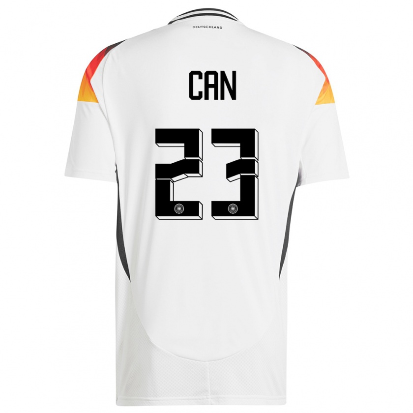 Kandiny Enfant Maillot Allemagne Emre Can #23 Blanc Tenues Domicile 24-26 T-Shirt