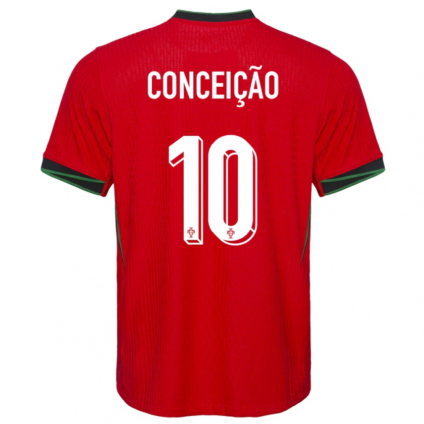 Kandiny Enfant Maillot Portugal Francisco Conceicao #10 Rouge Tenues Domicile 24-26 T-Shirt