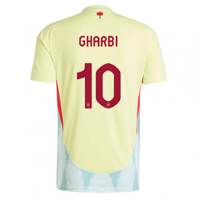 Kandiny Enfant Maillot Espagne Ismael Gharbi #10 Jaune Tenues Extérieur 24-26 T-Shirt
