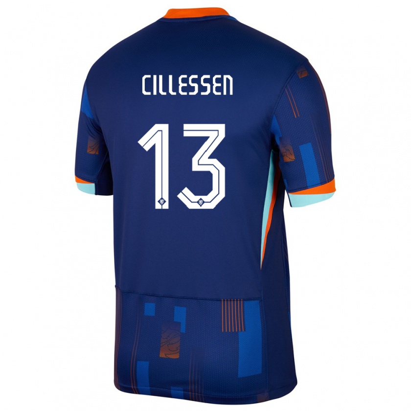 Kandiny Enfant Maillot Pays-Bas Jasper Cillessen #13 Bleu Tenues Extérieur 24-26 T-Shirt