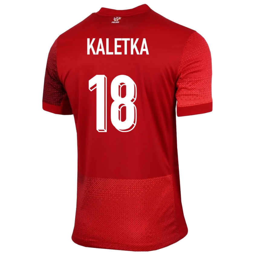 Kandiny Enfant Maillot Pologne Nikol Kaletka #18 Rouge Tenues Extérieur 24-26 T-Shirt