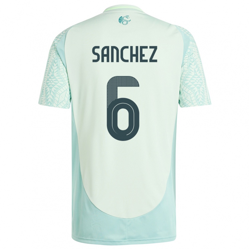 Kandiny Enfant Maillot Mexique Erick Sanchez #6 Lin Vert Tenues Extérieur 24-26 T-Shirt