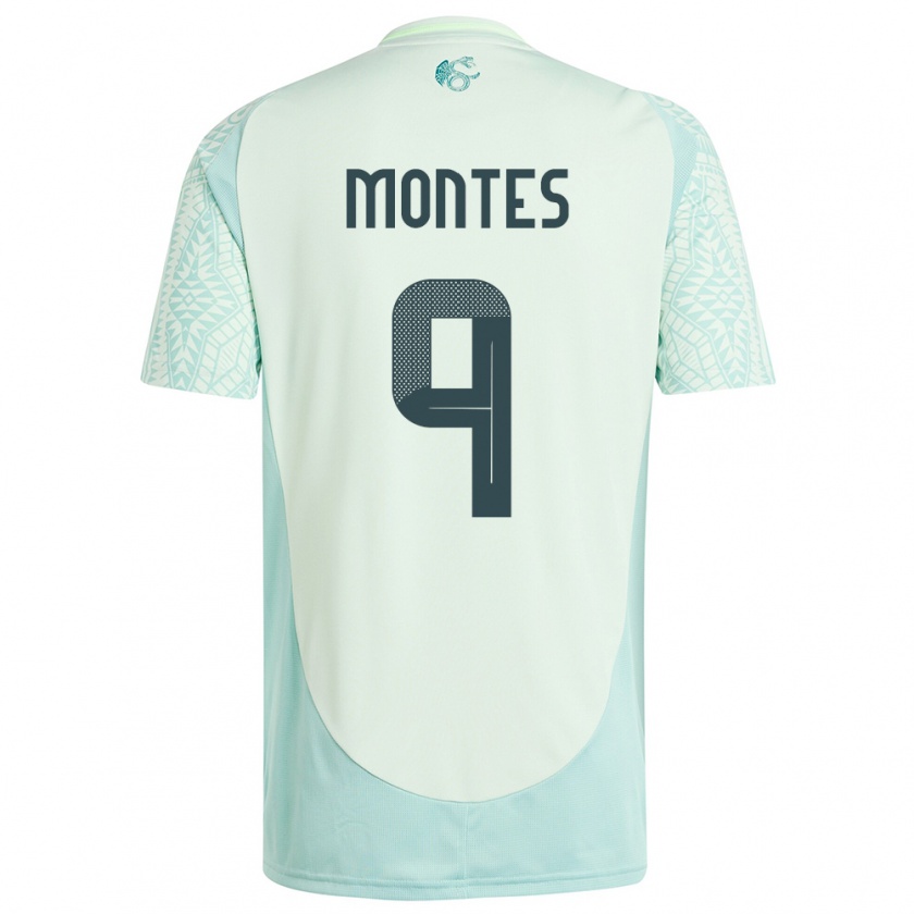 Kandiny Enfant Maillot Mexique Cesar Montes #9 Lin Vert Tenues Extérieur 24-26 T-Shirt