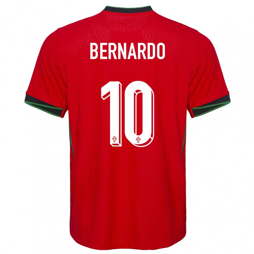 Kandiny Homme Maillot Portugal Bernardo Silva #10 Rouge Tenues Domicile 24-26 T-Shirt