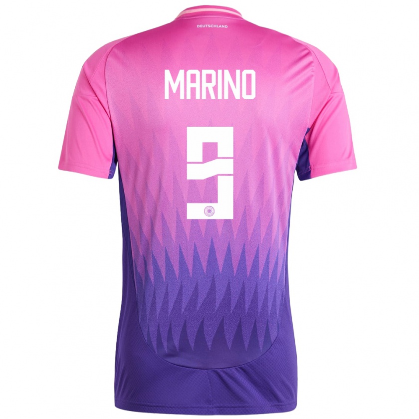 Kandiny Homme Maillot Allemagne Stefano Marino #9 Rose-Mauve Tenues Extérieur 24-26 T-Shirt