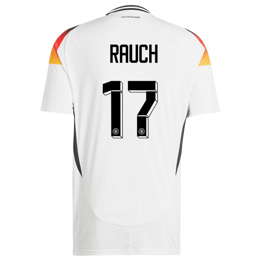 Kandiny Femme Maillot Allemagne Felicitas Rauch #17 Blanc Tenues Domicile 24-26 T-Shirt