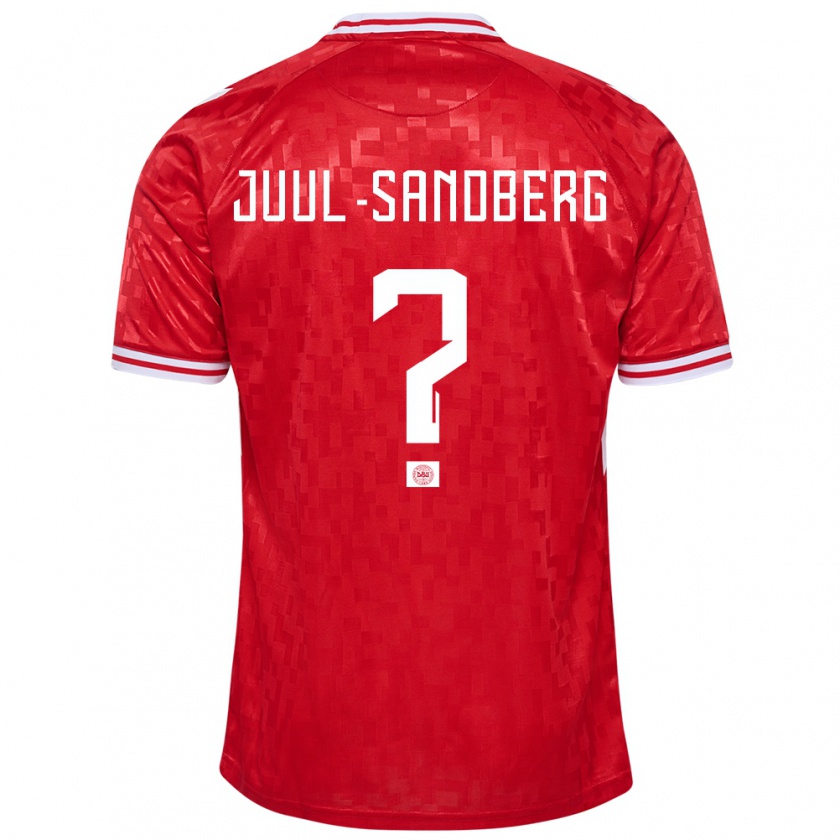 Kandiny Femme Maillot Danemark Nikolaj Juul-Sandberg #0 Rouge Tenues Domicile 24-26 T-Shirt