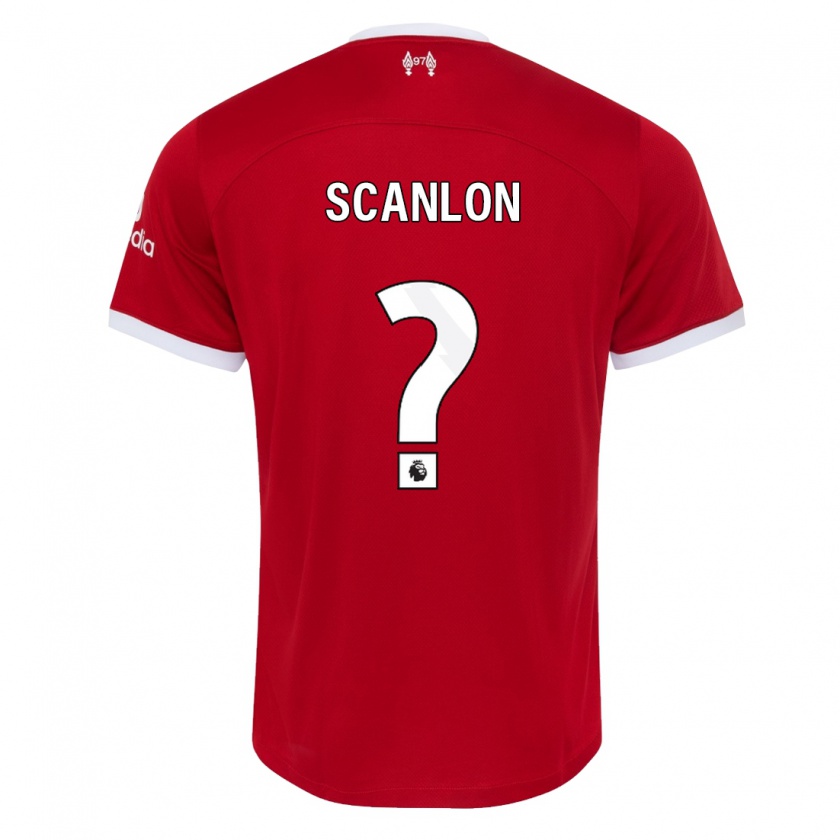 Kandiny Enfant Maillot Calum Scanlon #0 Rouge Tenues Domicile 2023/24 T-Shirt