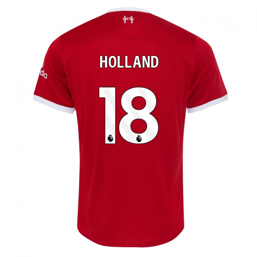 Kandiny Enfant Maillot Ceri Holland #18 Rouge Tenues Domicile 2023/24 T-Shirt