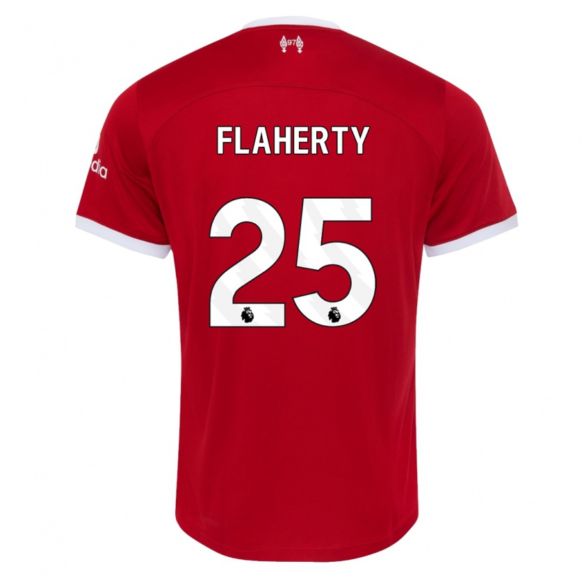 Kandiny Enfant Maillot Gilly Flaherty #25 Rouge Tenues Domicile 2023/24 T-Shirt