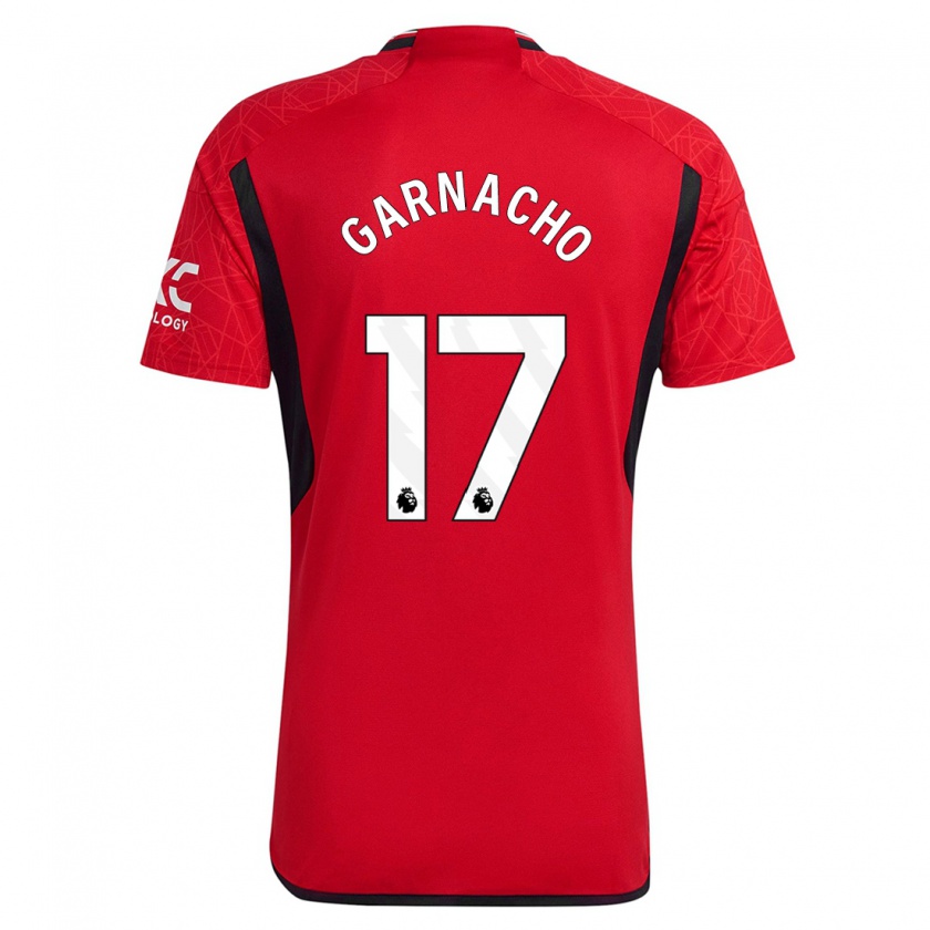 Kandiny Enfant Maillot Alejandro Garnacho #17 Rouge Tenues Domicile 2023/24 T-Shirt