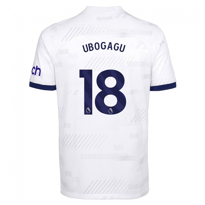 Kandiny Enfant Maillot Chioma Ubogagu #18 Blanc Tenues Domicile 2023/24 T-Shirt