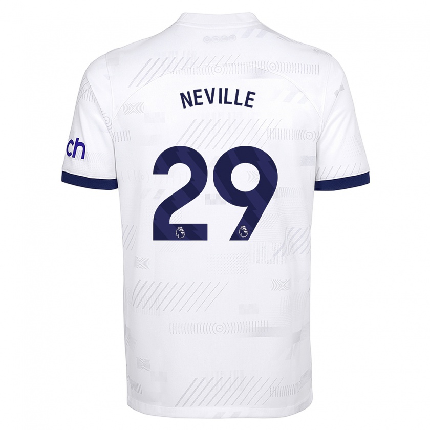 Kandiny Enfant Maillot Ashleigh Neville #29 Blanc Tenues Domicile 2023/24 T-Shirt