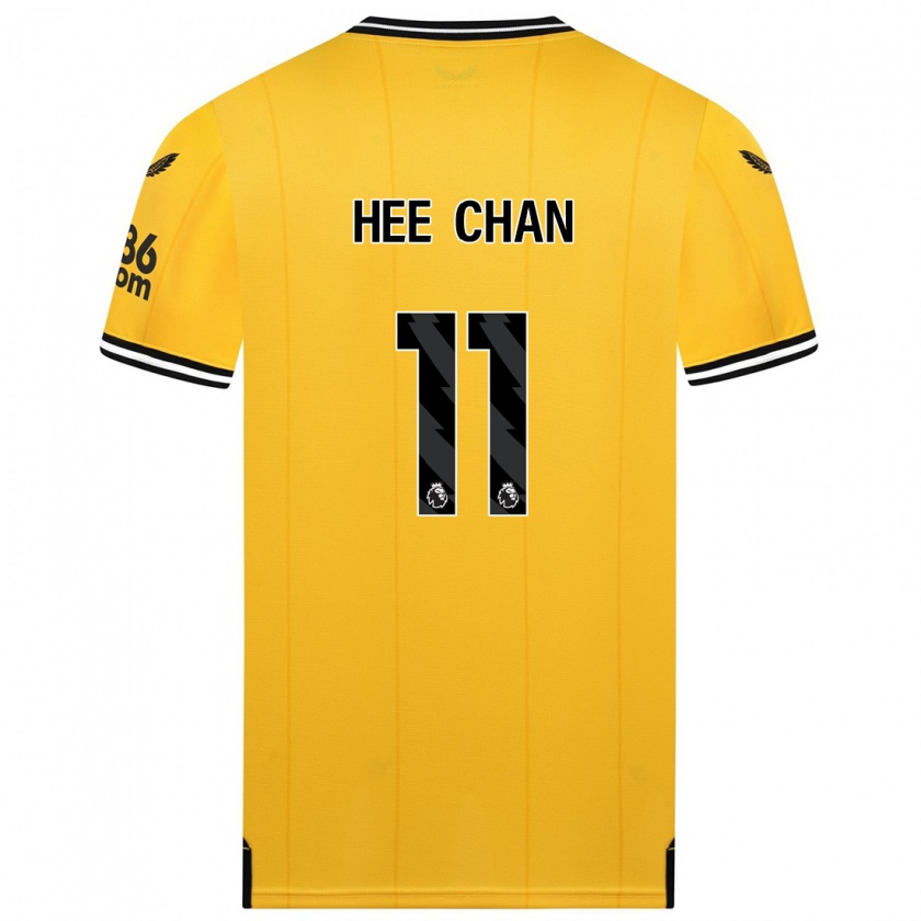 Kandiny Enfant Maillot Hee-Chan Hwang #11 Jaune Tenues Domicile 2023/24 T-Shirt