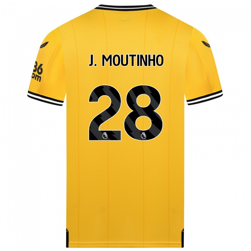 Kandiny Enfant Maillot Joao Moutinho #28 Jaune Tenues Domicile 2023/24 T-Shirt