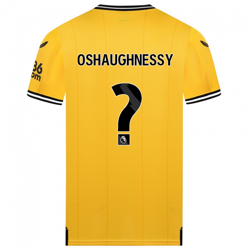 Kandiny Enfant Maillot Joe Oshaughnessy #0 Jaune Tenues Domicile 2023/24 T-Shirt