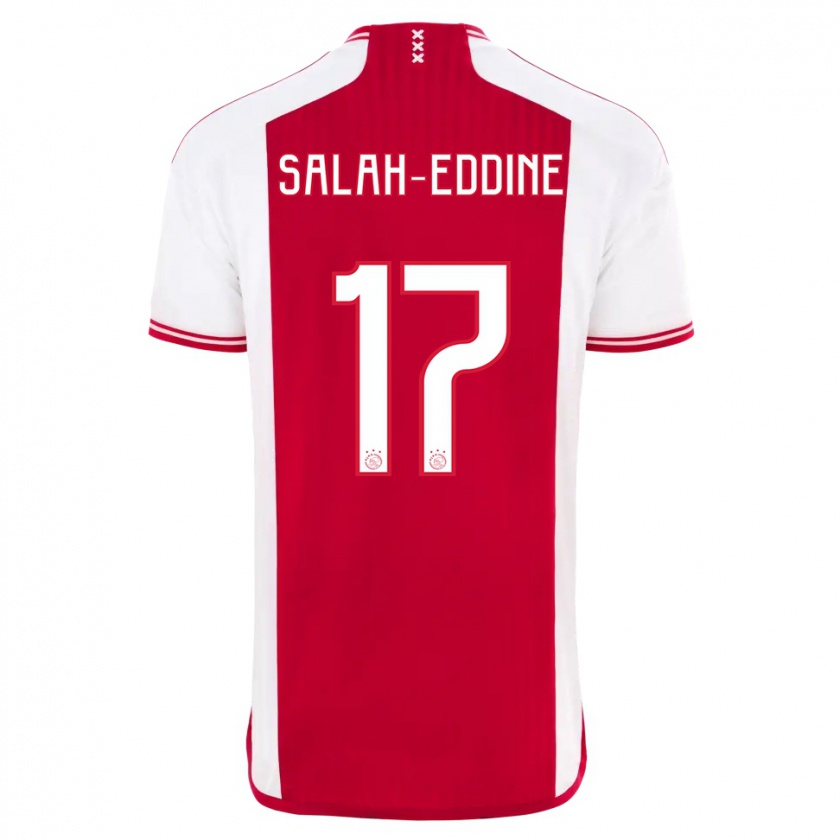 Kandiny Enfant Maillot Anass Salah-Eddine #17 Rouge Blanc Tenues Domicile 2023/24 T-Shirt