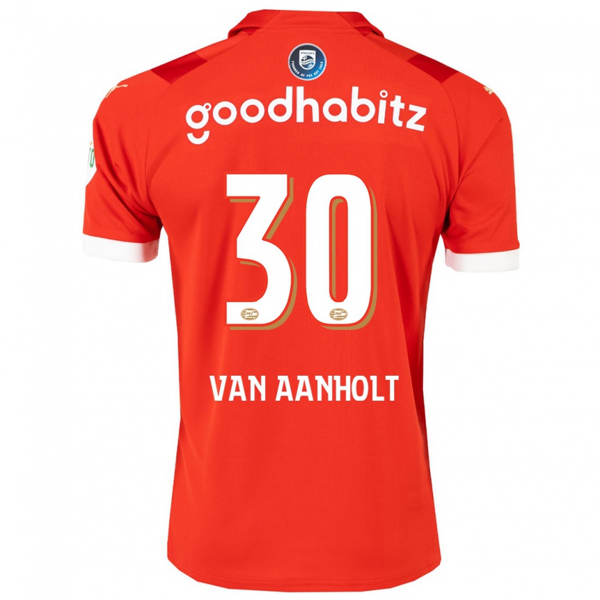 Kandiny Enfant Maillot Patrick Van Aanholt #30 Rouge Tenues Domicile 2023/24 T-Shirt