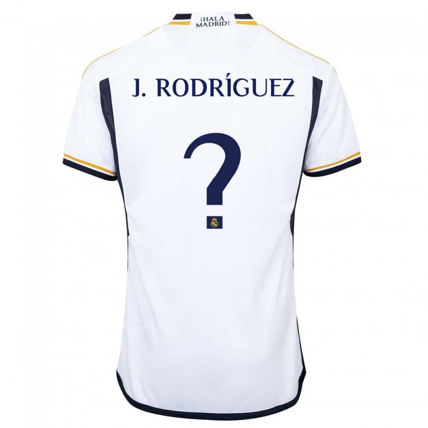 Kandiny Enfant Maillot Juan Rodríguez #0 Blanc Tenues Domicile 2023/24 T-Shirt