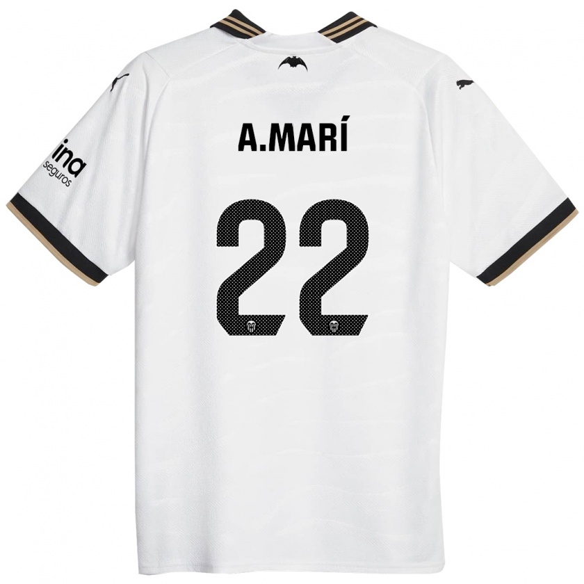Kandiny Enfant Maillot Alberto Marí #22 Blanc Tenues Domicile 2023/24 T-Shirt