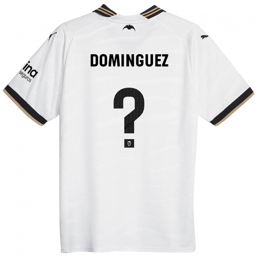 Kandiny Enfant Maillot Mario Dominguez #0 Blanc Tenues Domicile 2023/24 T-Shirt