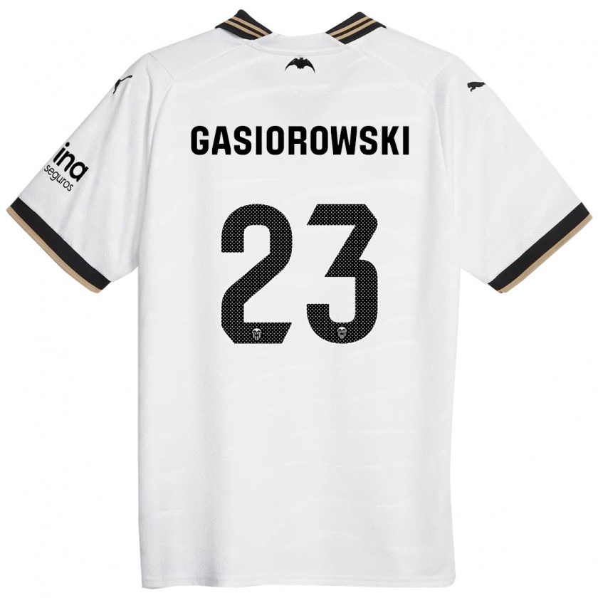 Kandiny Enfant Maillot Yarek Gasiorowski #23 Blanc Tenues Domicile 2023/24 T-Shirt