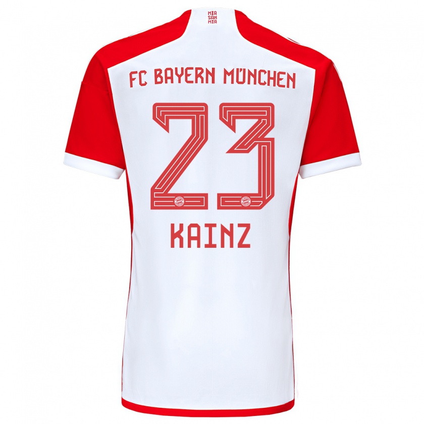 Kandiny Enfant Maillot Manuel Kainz #23 Rouge Blanc Tenues Domicile 2023/24 T-Shirt