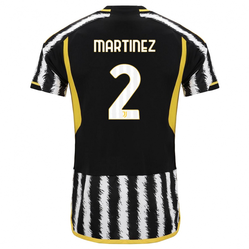 Kandiny Enfant Maillot Bruno Martinez #2 Noir Blanc Tenues Domicile 2023/24 T-Shirt