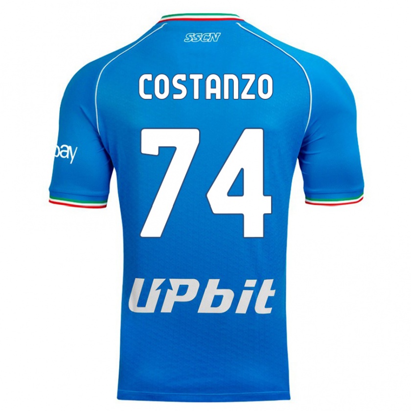 Kandiny Enfant Maillot Davide Costanzo #74 Bleu Ciel Tenues Domicile 2023/24 T-Shirt