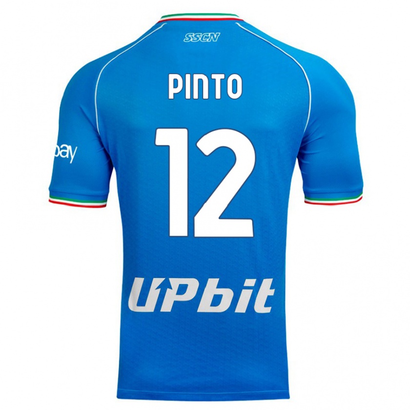 Kandiny Enfant Maillot Ciro Pinto #12 Bleu Ciel Tenues Domicile 2023/24 T-Shirt