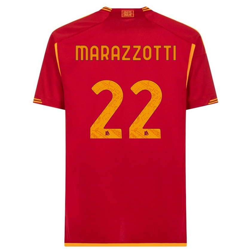 Kandiny Enfant Maillot Fabrizio Marazzotti #22 Rouge Tenues Domicile 2023/24 T-Shirt
