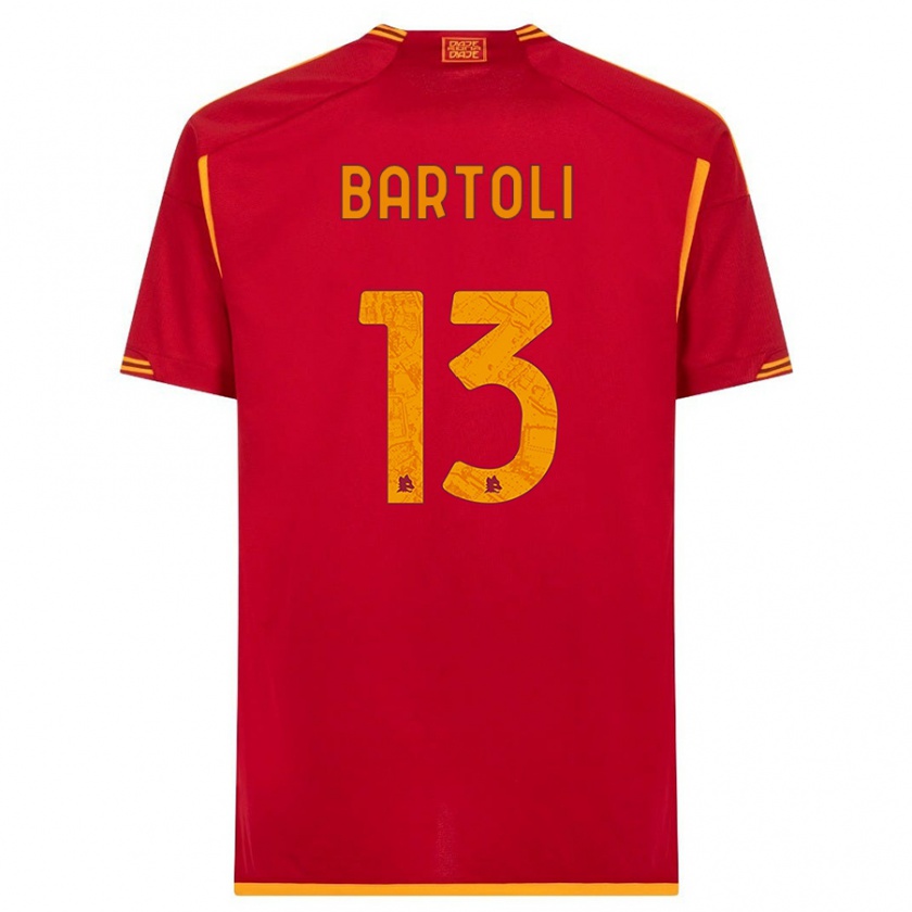 Kandiny Enfant Maillot Elisa Bartoli #13 Rouge Tenues Domicile 2023/24 T-Shirt