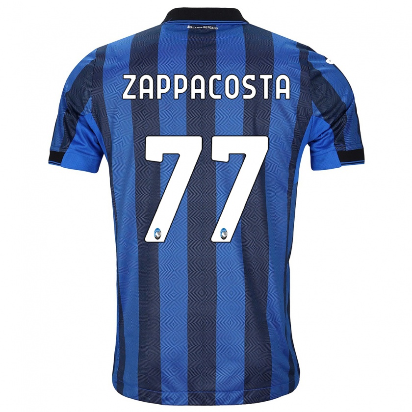 Kandiny Enfant Maillot Davide Zappacosta #77 Noir Bleu Tenues Domicile 2023/24 T-Shirt