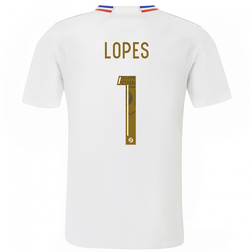 Kandiny Enfant Maillot Anthony Lopes #1 Blanc Tenues Domicile 2023/24 T-Shirt