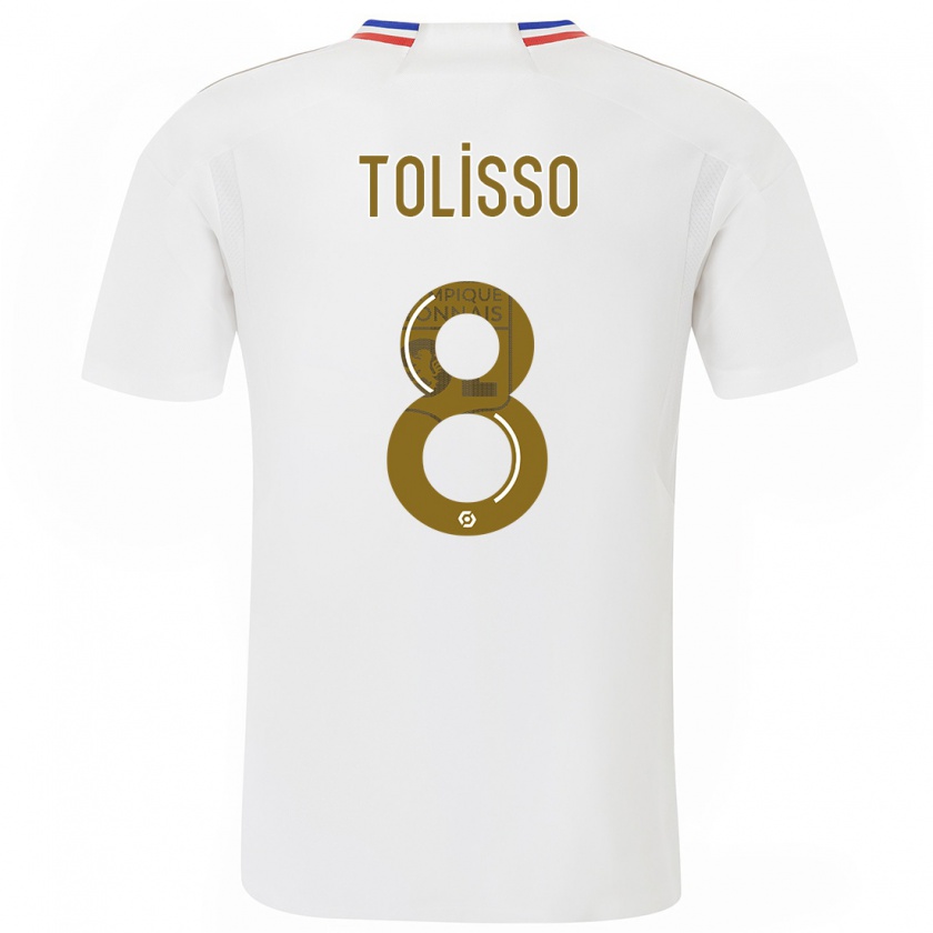 Kandiny Enfant Maillot Corentin Tolisso #8 Blanc Tenues Domicile 2023/24 T-Shirt