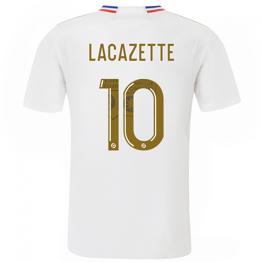 Kandiny Enfant Maillot Alexandre Lacazette #10 Blanc Tenues Domicile 2023/24 T-Shirt