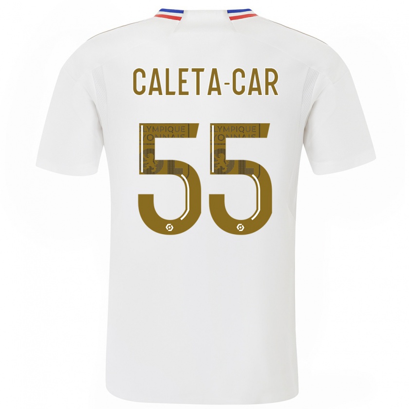 Kandiny Enfant Maillot Duje Caleta-Car #55 Blanc Tenues Domicile 2023/24 T-Shirt