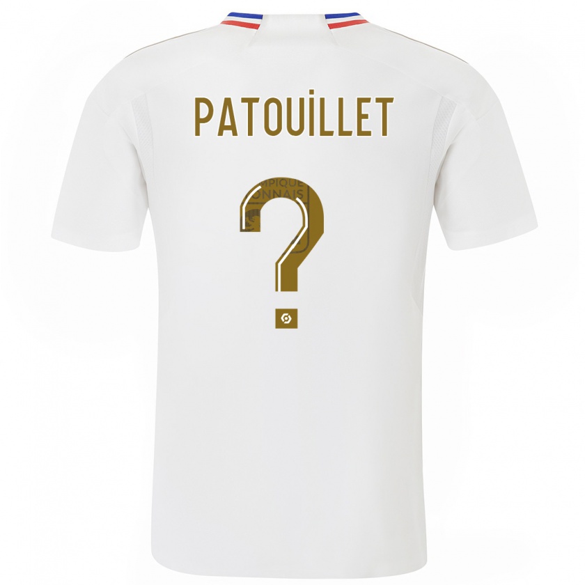 Kandiny Enfant Maillot Mathieu Patouillet #0 Blanc Tenues Domicile 2023/24 T-Shirt
