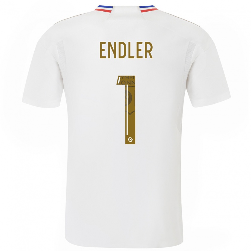 Kandiny Enfant Maillot Christiane Endler #1 Blanc Tenues Domicile 2023/24 T-Shirt