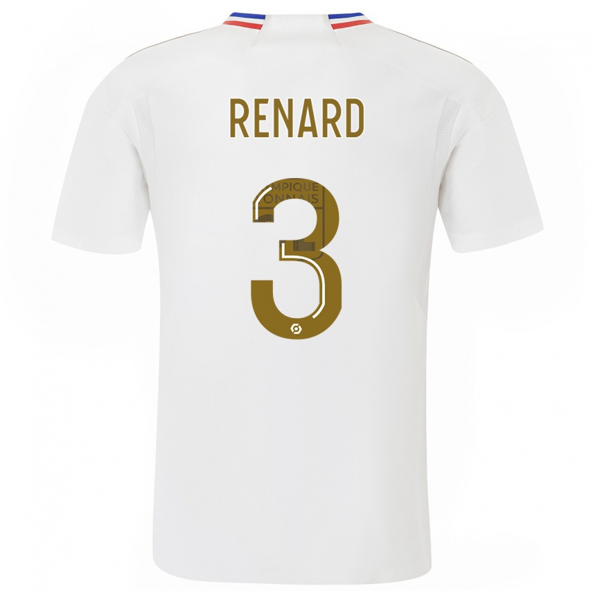 Kandiny Enfant Maillot Wendie Renard #3 Blanc Tenues Domicile 2023/24 T-Shirt