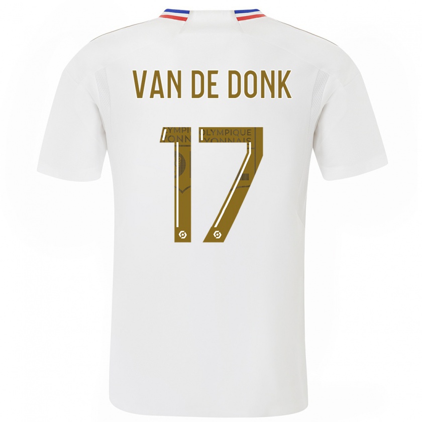 Kandiny Enfant Maillot Danielle Van De Donk #17 Blanc Tenues Domicile 2023/24 T-Shirt