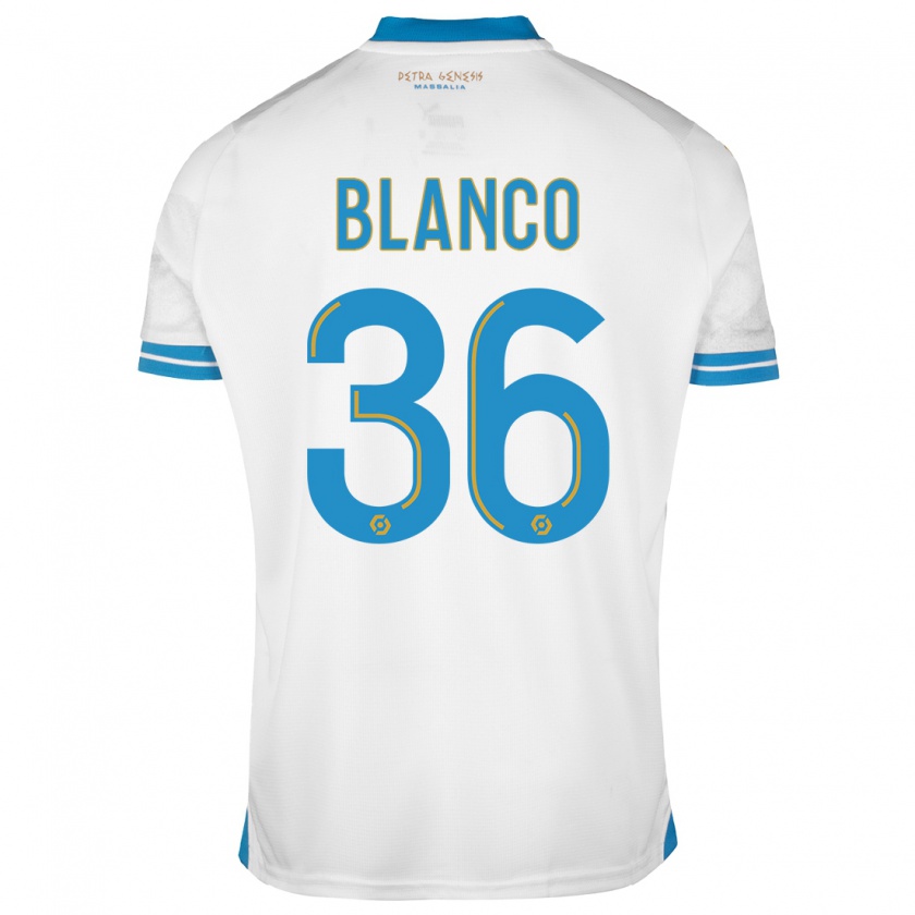 Kandiny Enfant Maillot Rubén Blanco #36 Blanc Tenues Domicile 2023/24 T-Shirt