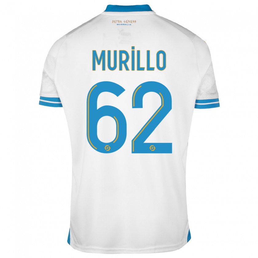 Kandiny Enfant Maillot Amir Murillo #62 Blanc Tenues Domicile 2023/24 T-Shirt