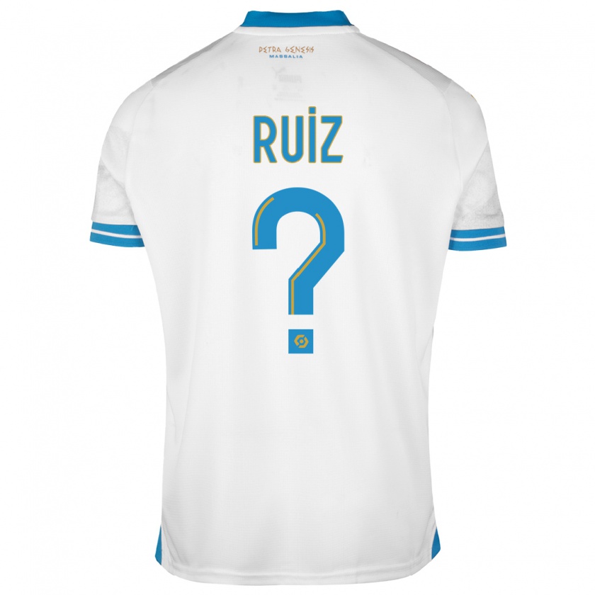 Kandiny Enfant Maillot Pedro Ruiz #0 Blanc Tenues Domicile 2023/24 T-Shirt