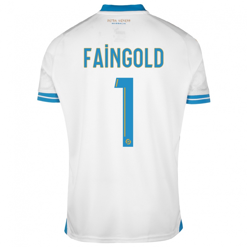 Kandiny Enfant Maillot Abbie Faingold #1 Blanc Tenues Domicile 2023/24 T-Shirt