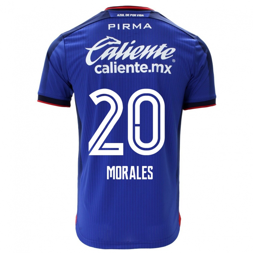 Kandiny Enfant Maillot Iván Morales #20 Bleu Tenues Domicile 2023/24 T-Shirt