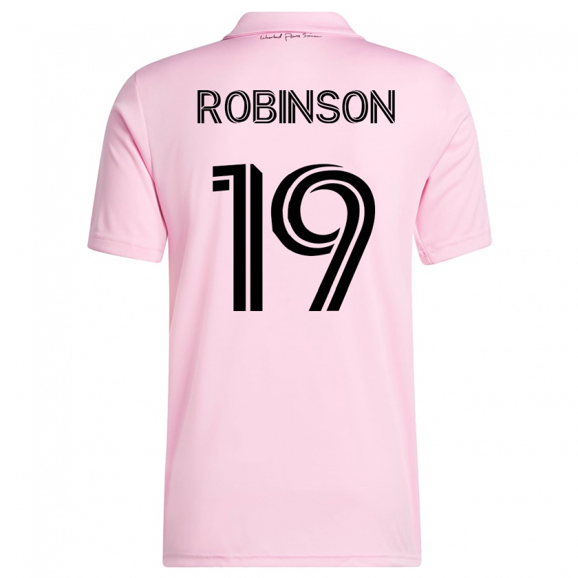 Kandiny Enfant Maillot Robbie Robinson #19 Rose Tenues Domicile 2023/24 T-Shirt