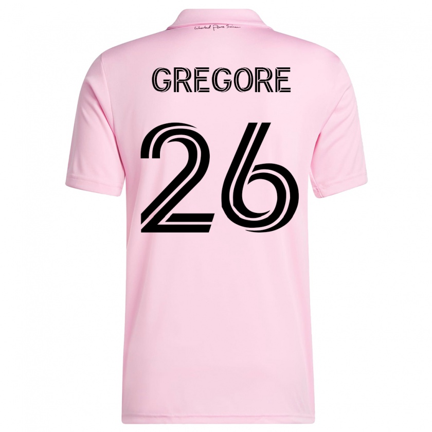 Kandiny Enfant Maillot Gregore #26 Rose Tenues Domicile 2023/24 T-Shirt