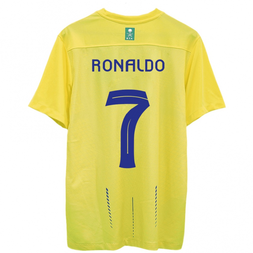 Kandiny Enfant Maillot Cristiano Ronaldo #7 Jaune Tenues Domicile 2023/24 T-Shirt