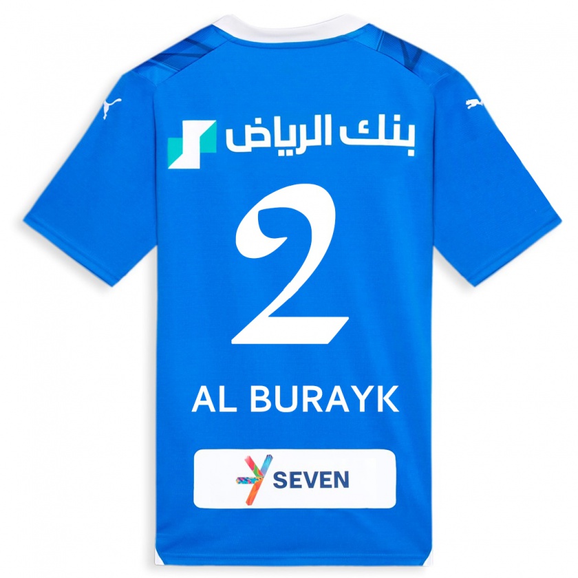 Kandiny Enfant Maillot Mohammed Al-Burayk #2 Bleu Tenues Domicile 2023/24 T-Shirt